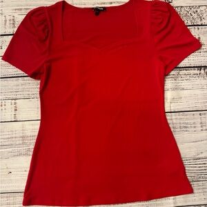 Express Scarlet Short Sleeve Blouse